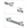 Support de rail suspendu - fixation plafond acier zingué