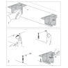 Support de rail suspendu - fixation plafond acier zingué