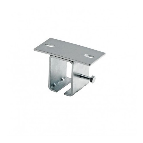 SUPPORT DE RAIL SUSPENDU – FIXATION PLAFOND ACIER ZINGUÉ POUR RAIL 34 À 57 MM