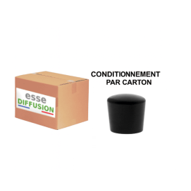 Embout rond en caoutchouc noir ou blanc – Ø3 à 60 mm
