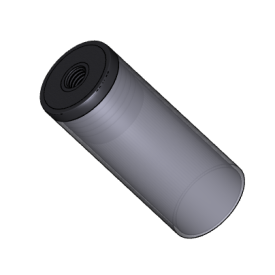 Embout vérin vis rentrant rond PEHD – fixation robuste pour tubes ronds