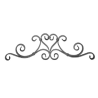 Décor en acier à volutes pour portail 880x230 mm plat 16x8 grenaillé