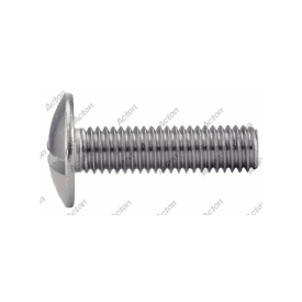 Vis poêlier inox A2 tête ronde large pour assemblage métalique