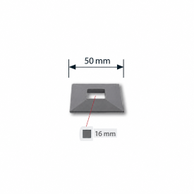 Cache scellement fer forgé – pour barreaux carrés 16x16 ou 35x35 mm