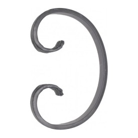 Volute en C de 165 × 110 mm, forgée et formée à chaud.