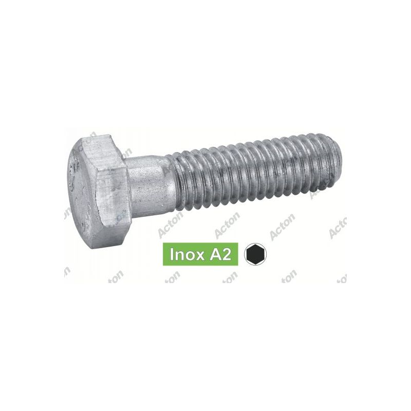 VIS TÊTE HEXAGONALE INOX A2 DIN 931 – FILETAGE PARTIEL