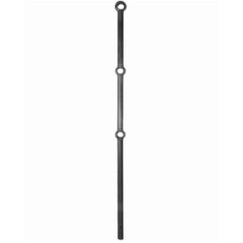 Traverse de fixation de Ø 30 mm longueur 1200 mm - 3 trous Ø25 et 30 m