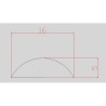 BARRE DEMI-RONDE EN ACIER LAMINÉ S235 - PROFIL 1/2 ROND - LONGUEUR 3MÈTRES