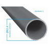 TUBE ROND ACIER Ø42.4 MM POUR MAIN COURANTE – LONGUEUR 3 M