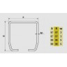 Rail en acier 98x98mm pour portails autoportants jusqu’à 9 mètres