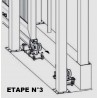 Rail en acier 98x98mm pour portails autoportants jusqu’à 9 mètres