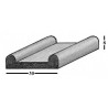 PROFIL DÉCOR MOULURÉ BORDÉ ACIER LAMINÉ BRUT 30x8 MM - LONGUEUR 3 MÈTRES