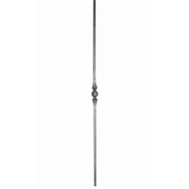 Barreau en acier avec boule centrale torsadée - Hauteur 1000 mm