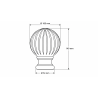 BOULE DÉPART CRISTAL DE PLOMB 24% TAILLÉE À LA MAIN - www.esse.fr