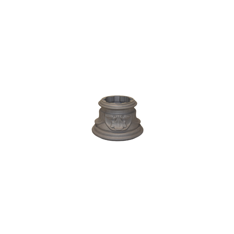 DÉCO FLORALE ALUMINIUM 140x97 POUR FÛT CANNELÉ OU LISSE Ø80 – ORNEMENT CLASSIQUE