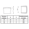 Embout enveloppant carré 20x20 à 30x30 mm – Flexible noir