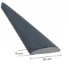 Barre demi-ronde en acier 50 x 10 mm. Longueurs 1 à 3 mètres