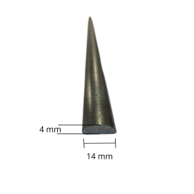 Barre demi-rond en acier 14x4 mm pour assemblage de volutes