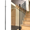 Poteau de départ d'escalier en acier forgé tourné