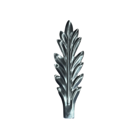 Feuille d'acanthe décorative en tôle d'acier estampé - Hauteur 120 mm