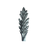 Feuille d'acanthe décorative en tôle d'acier estampé - Hauteur 120 mm