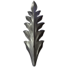 Feuille d'acanthe décorative en tôle d'acier estampé - Hauteur 200 mm