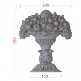 Corbeille de fruits décorative en acier moulé – DOUBLE FACE – 280 x 235 mm