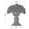 Corbeille de fruits décorative en acier moulé – DOUBLE FACE – 280 x 235 mm