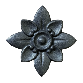 Fleur étoile en fonte Ø85 mm à visser – fixation taraudée M5