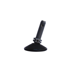 Pied réglable avec rotule et tige filetée en polyamide - charge 150 kg