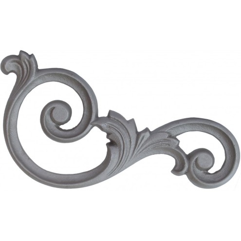 Décors en acier double face à volute et feuillages