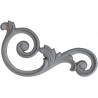 Décors en acier double face à volute et feuillages