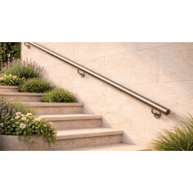 Main courante inox murale design – fixation vissée invisible – de 1 à 3 mètres