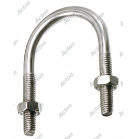 Étrier de fixation en U fileté pour tubes ronds ISO - Acier zingué