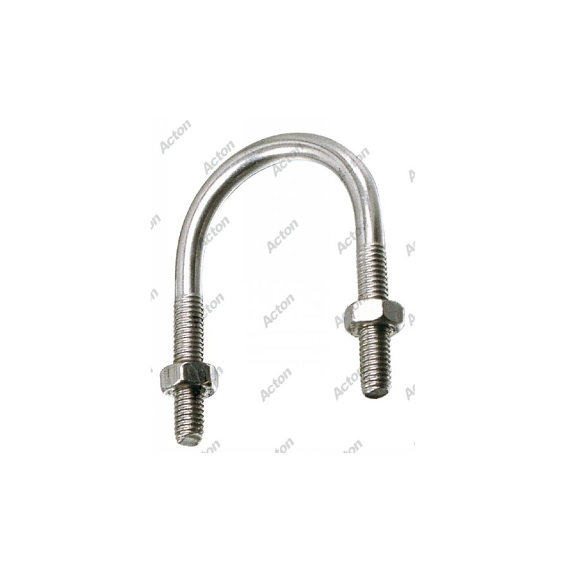 Étrier de fixation en U fileté pour tubes ronds ISO - Acier zingué